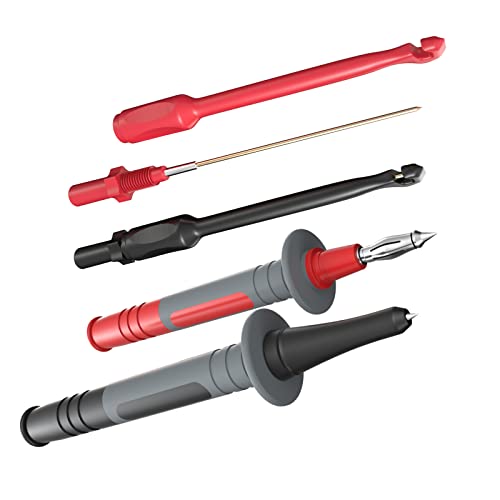 Silicone Multimeter Test Leads Kit with Piercing Probes and Alligator Clips S950344