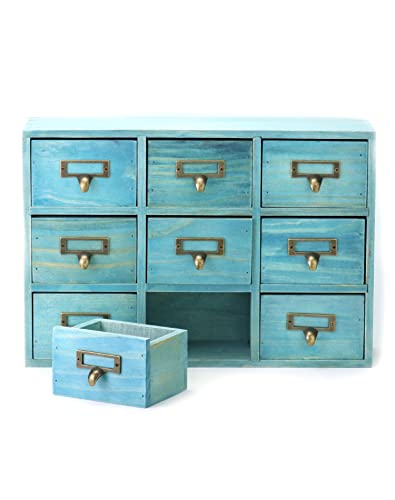 Wooden Desk Drawer Organizer with 9 Drawers for Home Office Storage M7362