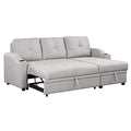 80.3" Pull Out Sofa Bed Modern Padded Upholstered Sofa Bed, Linen Fabric 3 Seater Couch with Storage Chaise and Cup Holder, Small Couch for Small Spaces Primary Living Room Sectionals