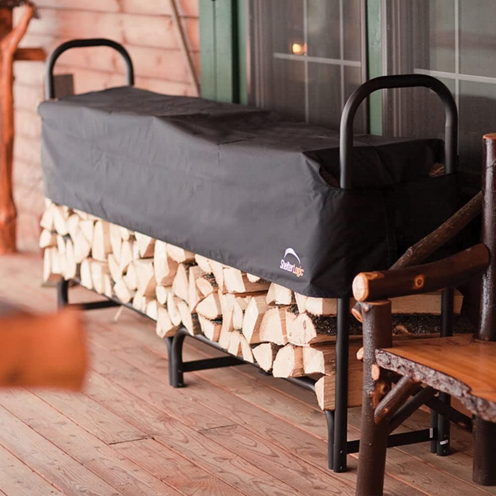 Firewood Rack with Adjustable Cover Q3262