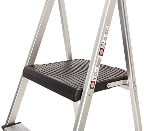 3-Step Lightweight Aluminum Folding Step Ladder with Project Tray Q2556
