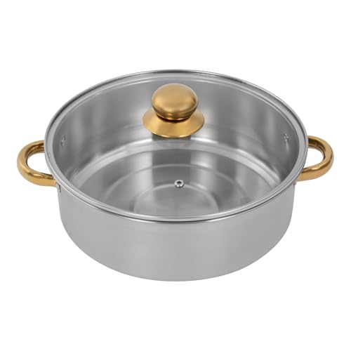 5 Tier Stackable Stainless Steel Steamer Pot with Glass Lid, 28cm A983