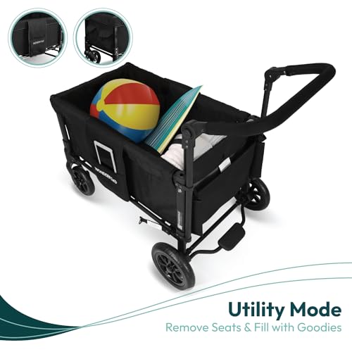 Double Stroller Wagon with Seats, Adjustable Handle and Sun Canopy G554