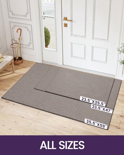 Door Mat Indoor Entryway Non-Slip Low Profile 24x36 Black P982634
