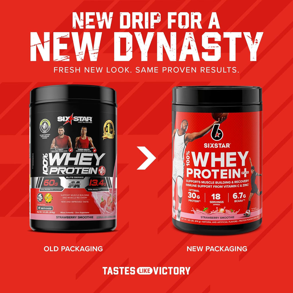 Whey Protein Plus Vanilla Cream 1.8lbs & Strawberry Smoothie 1.8lbs Q1939