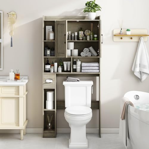 Over The Toilet Storage Cabinet with Sliding Doors F84354