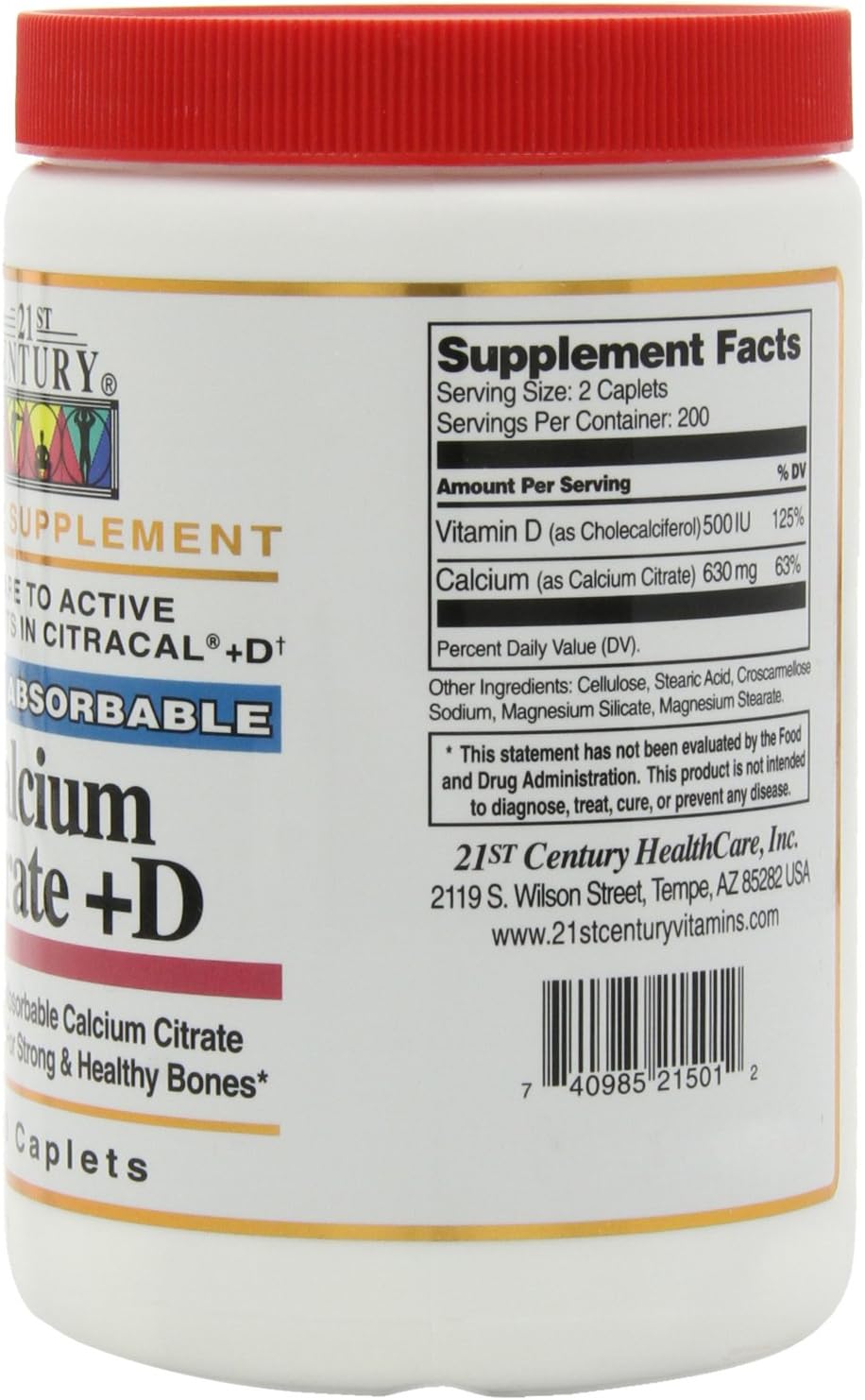 Calcium Citrate + Vitamin D Caps F240
