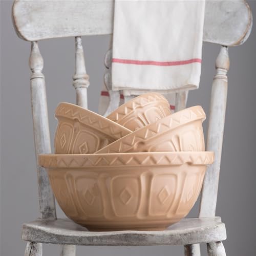 Beige 29 cm Earthenware Mixing Bowl X7925