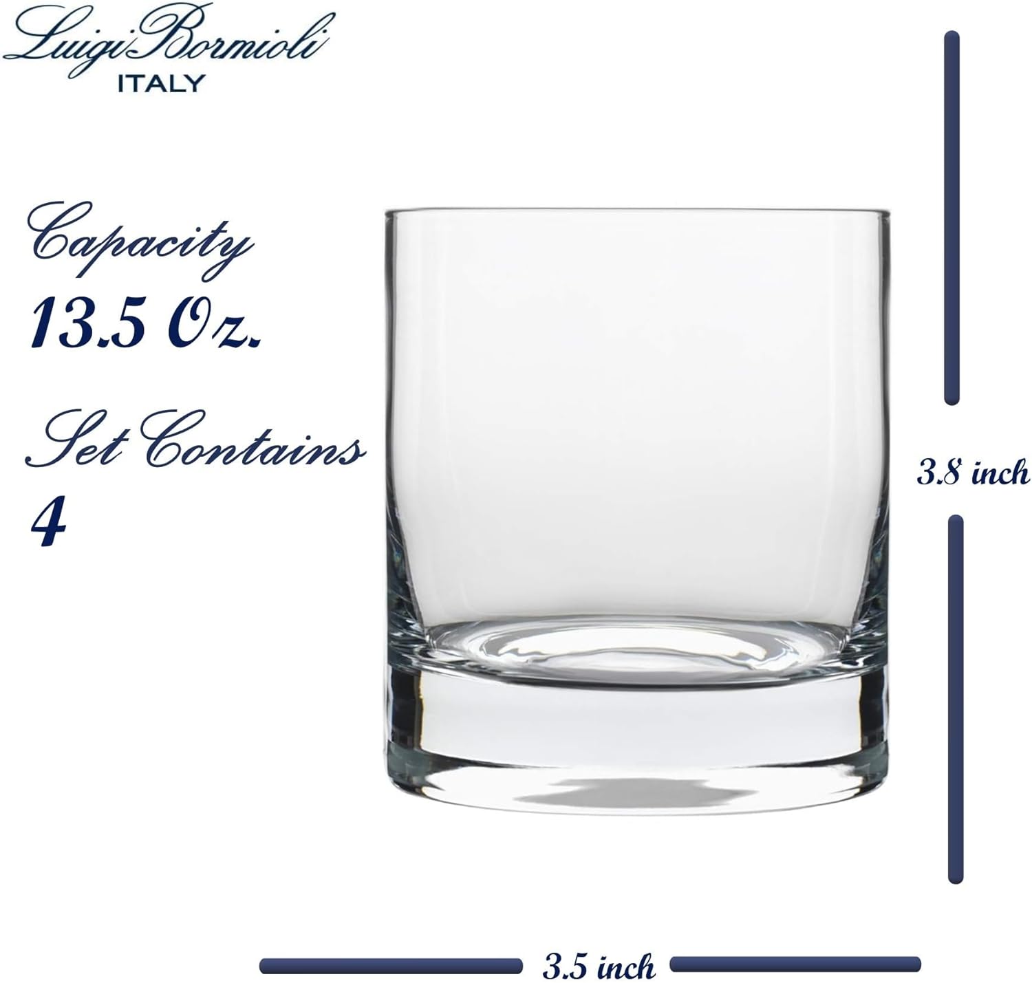 Set of 4 Double Old Fashioned Glasses, 13.5 oz Y461086