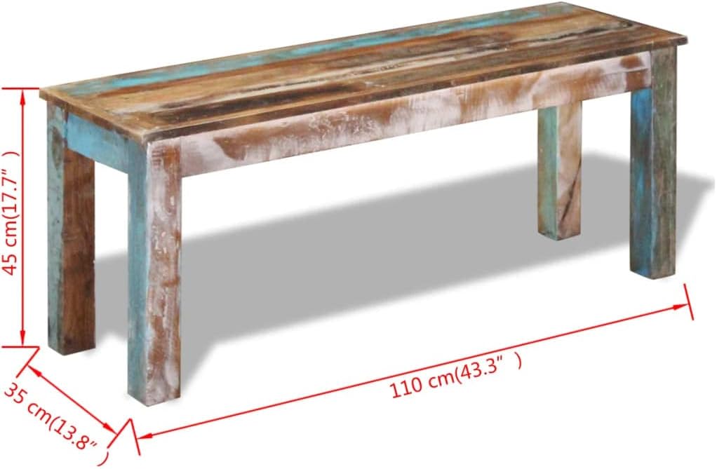 Solid Wood Indoor Bench for Kitchen, Living Room, Hall T5841
