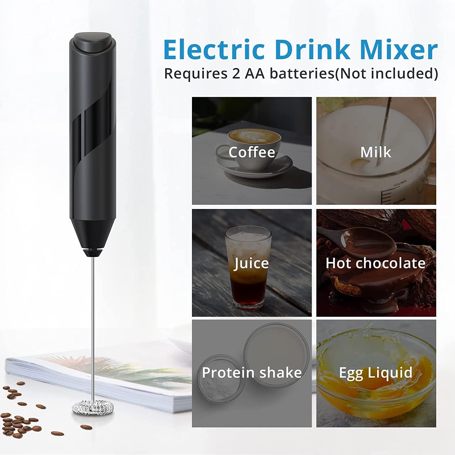 Handheld Milk Frother for Latte Coffee and Hot Milk F698003