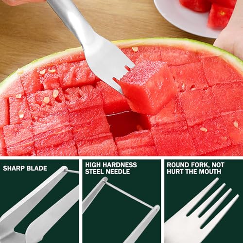 Stainless Steel Watermelon Slicer with Fruit Fork S775089