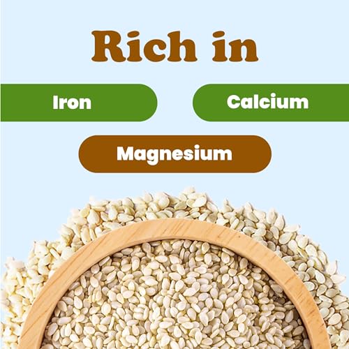 Hulled Sesame Seeds, 1 Pound, Raw, Kosher, Vegan, Unroasted B317