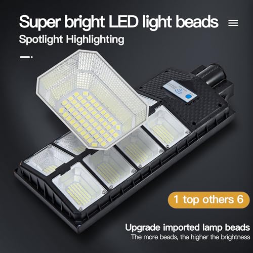 Solar Street Lights Outdoor Waterproof, Dusk to Dawn with Motion Sensor H63639