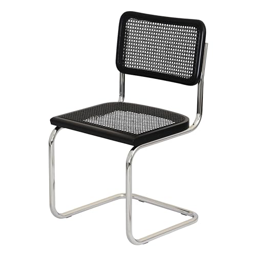 Cane Cantilever Side Chair with Chrome Steel Frame M357649