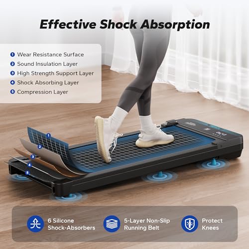 Walking Pad Treadmill for Home Office, Portable Under Desk Treadmill with Remote Control X346