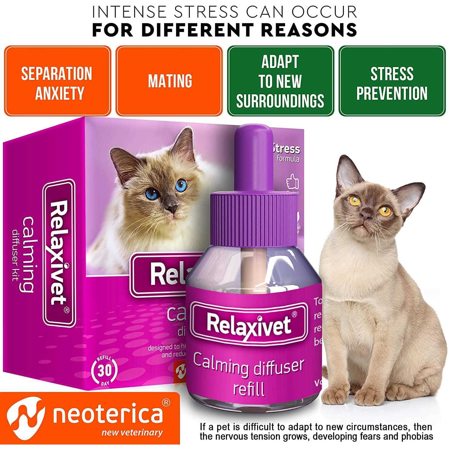 Cat Calming Diffuser & Anti Anxiety Plug In for Cats Stress Relief I7734