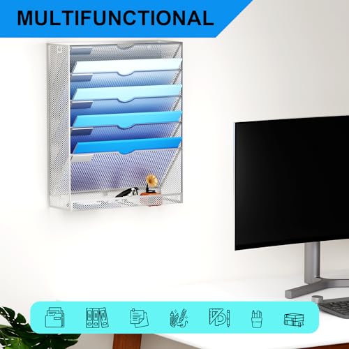 Wall File Organizer 10 Tier, Black N694