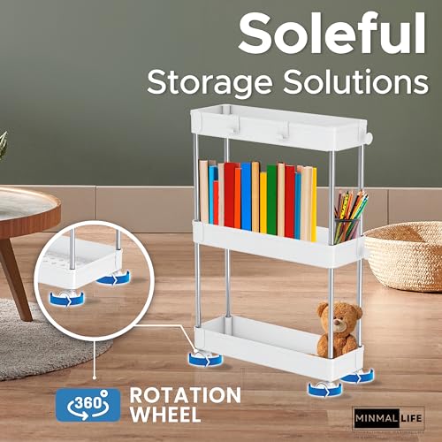4 Tier Slim Rolling Utility Cart with Wheels M5566