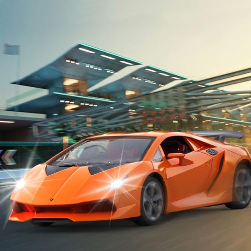 Remote Control Car, 1/24 Scale RC Sport Racing Toy Car for Boys Girls Brown E3956