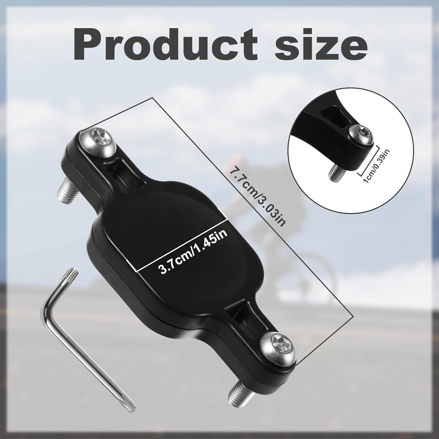 Bike Hidden GPS Tracker Mount for Airtag, Sturdy Black, Fits Most Bikes and Scooters K38924