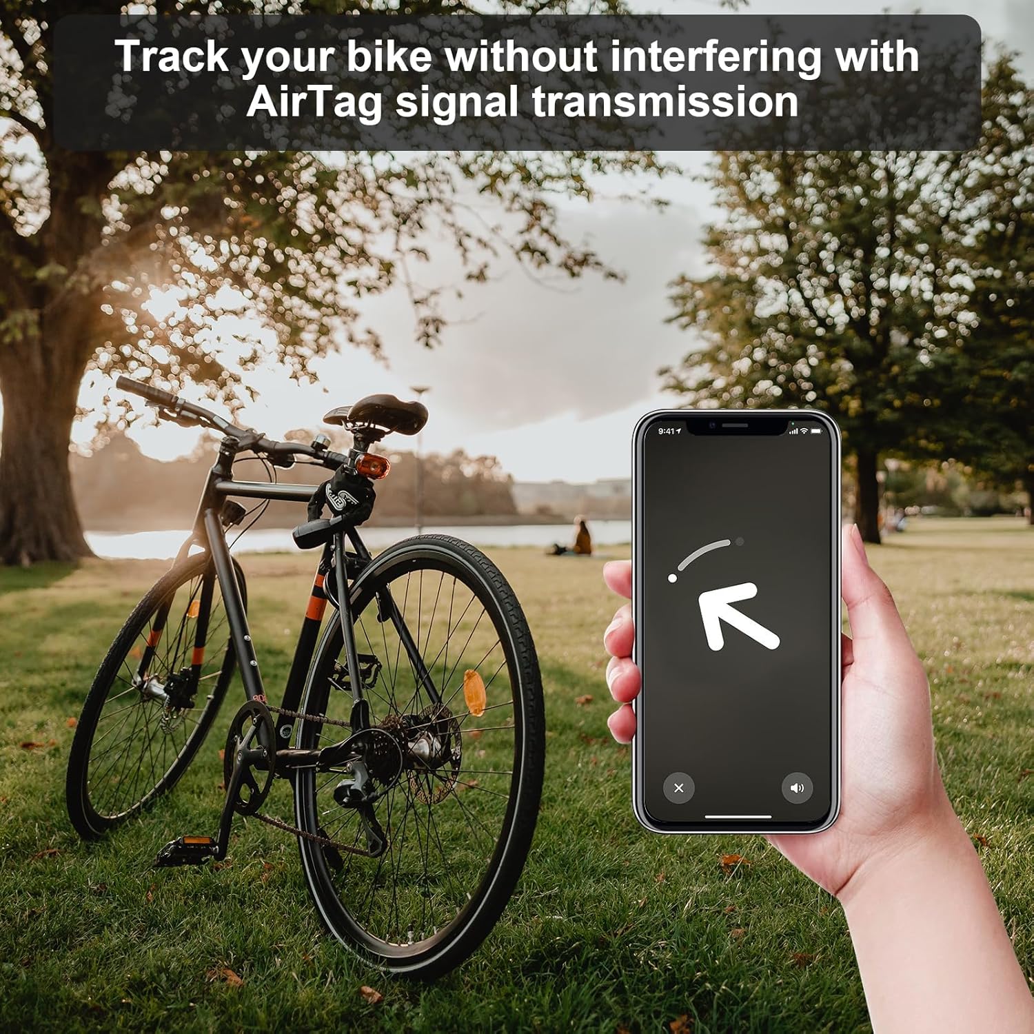 Bike Hidden GPS Tracker Mount for Airtag, Sturdy Black, Fits Most Bikes and Scooters K38924