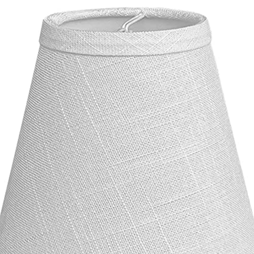 Mini Brown Barrel Lamp Shades Clip On Bulb, Fabric Lampshade for Table Chandeliers Wall Floor Lamp Replacement, 3x6x5 Inch, Set of 2 Z48049