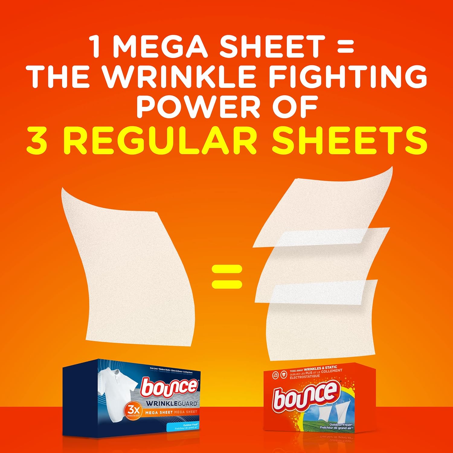 Dryer Sheets, Fabric Softener and Wrinkle Releaser, Outdoor Fresh Scent, 160 Count A454