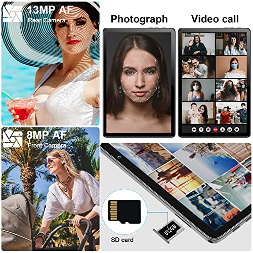 Tablet 10.1 Inch 128GB Storage, 2 in 1 with Keyboard and Mouse C6318