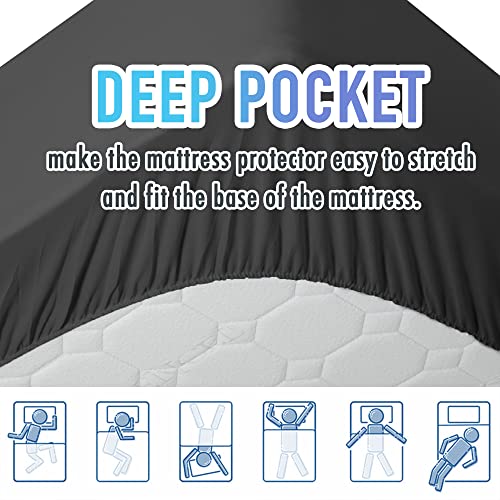 Quilted Fitted Twin XL Mattress Pad, Cooling Breathable, White D29575