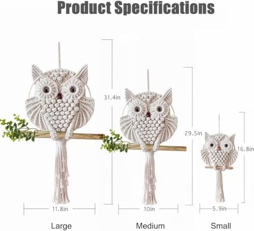 Macrame Wall Hanging, Bohemian Hand Woven Tapestry for Home Decor S37870