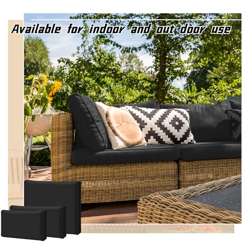 Outdoor Patio Cushion Slipcovers Replacement Seat Cushion Covers, Beige U957247