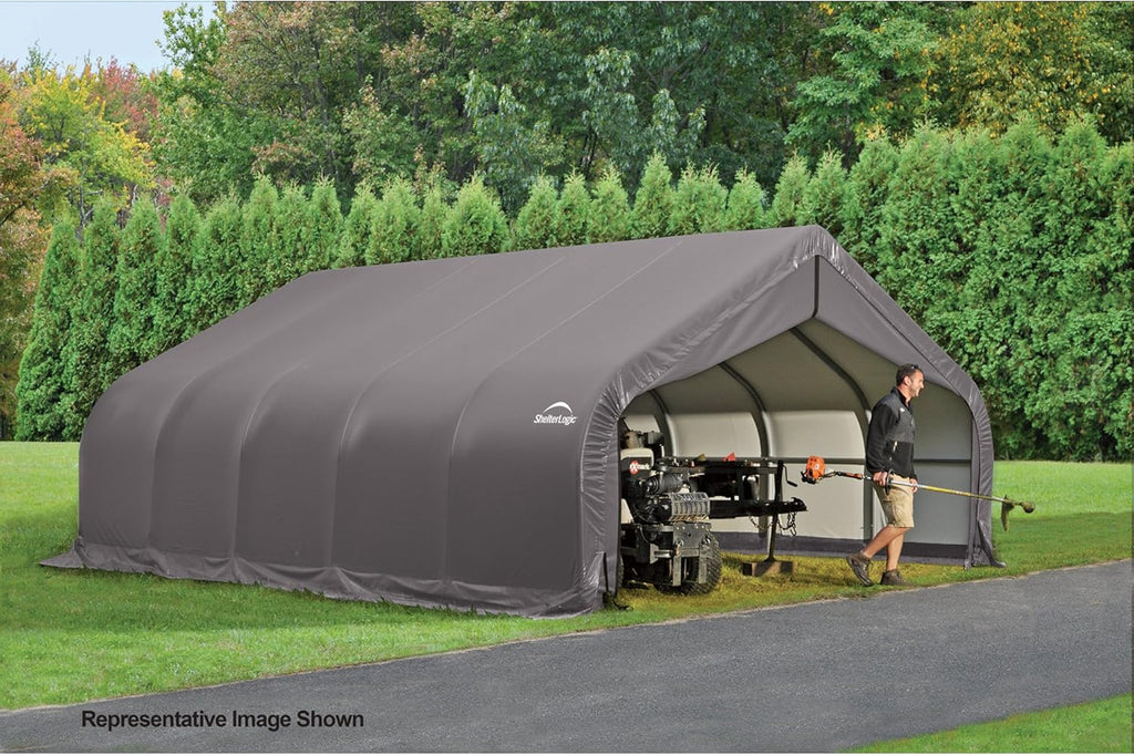Grey 18x28x12 Peak Style Shelter W275