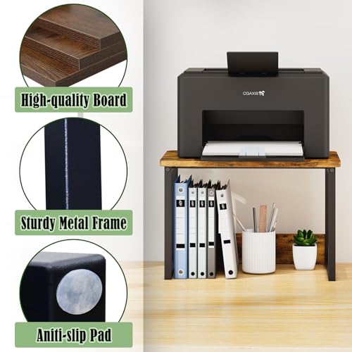 Printer Stand with Storage for Desk, Heavy Duty Printer Riser I41390