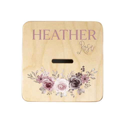 Wooden Piggy Bank for Kids, Personalized Gift, Handmade Y611463