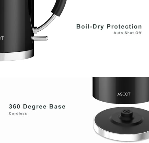 Electric Kettle 1.5L Stainless Steel, Auto Shut-Off W3292