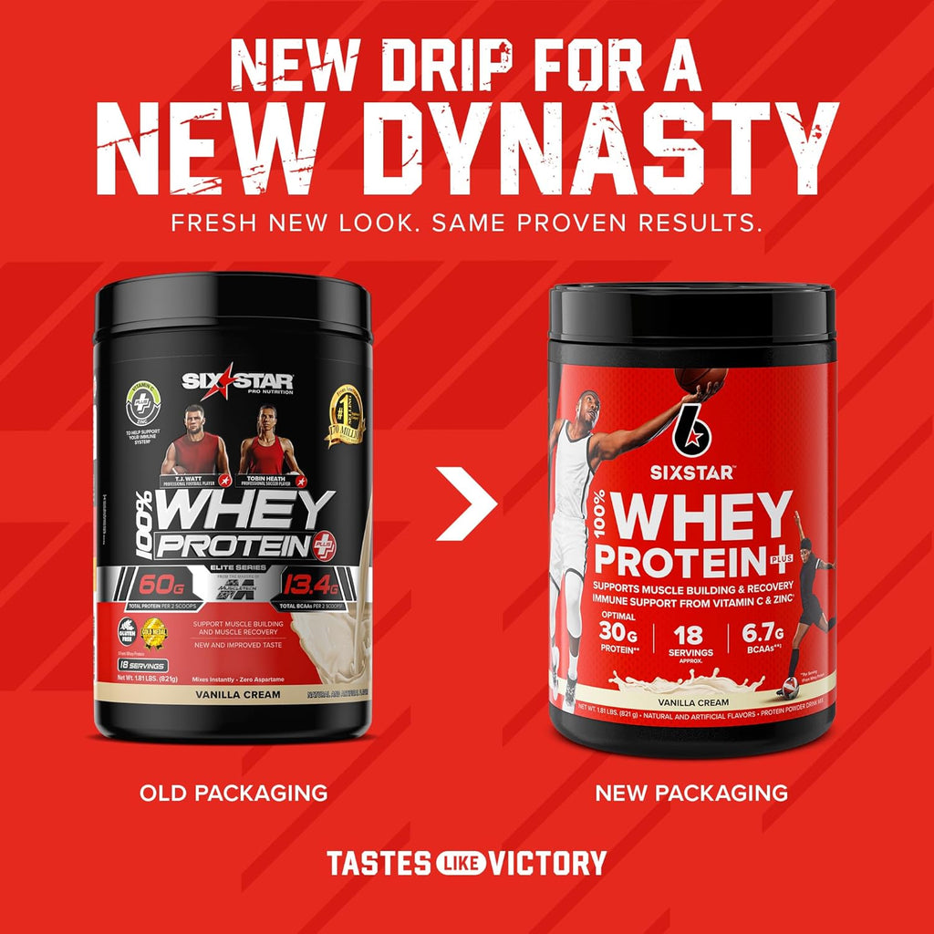 Whey Protein Plus Vanilla Cream 1.8lbs & Strawberry Smoothie 1.8lbs Q1939
