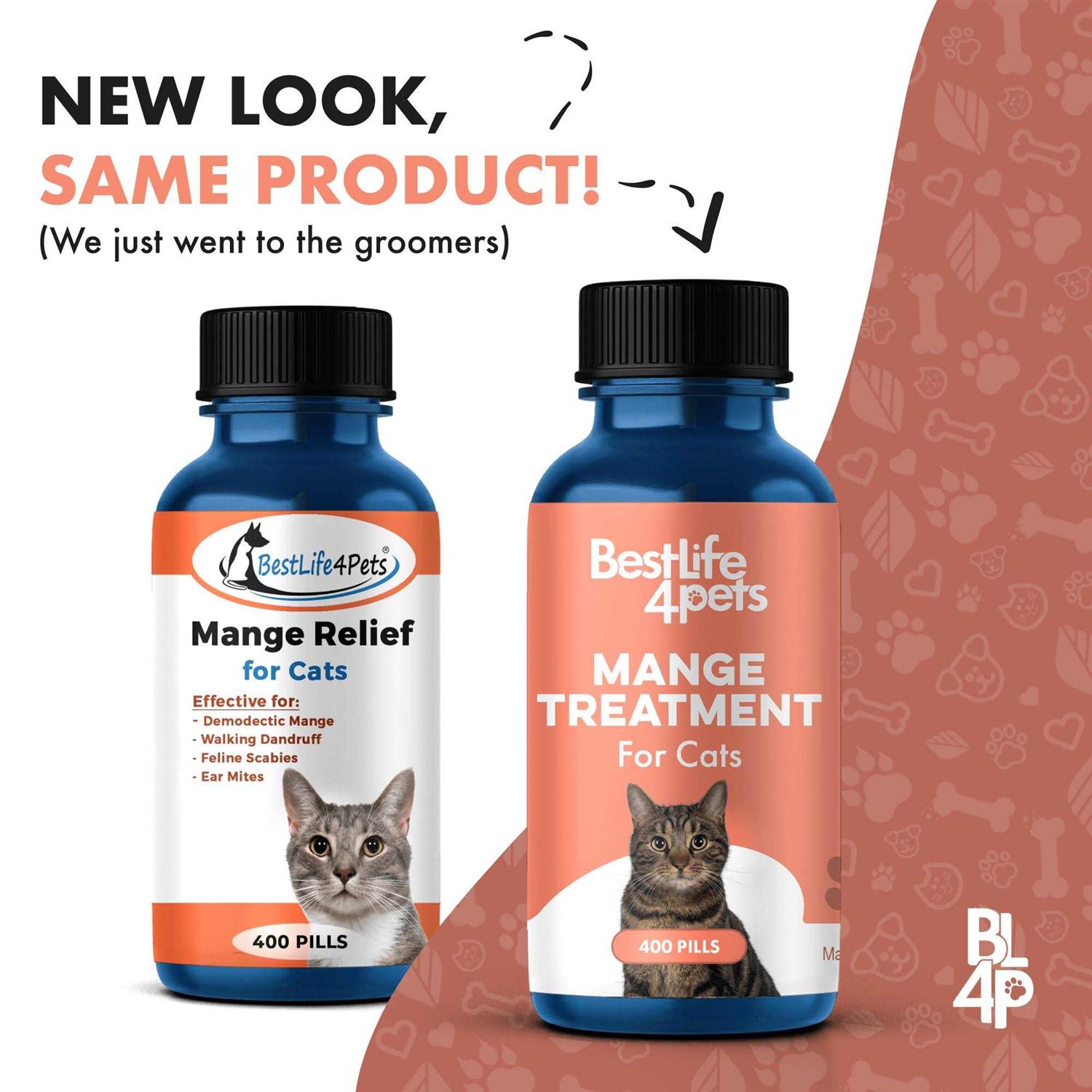 Demodectic Mange and Scabies Relief for Cats Ear Mites & Itch Relief Supplements A54460