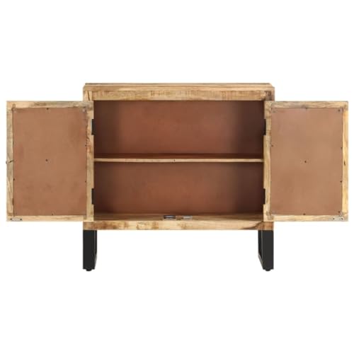 Solid Wood Mango Sideboard with Storage for Living Room Dining Room Q669372
