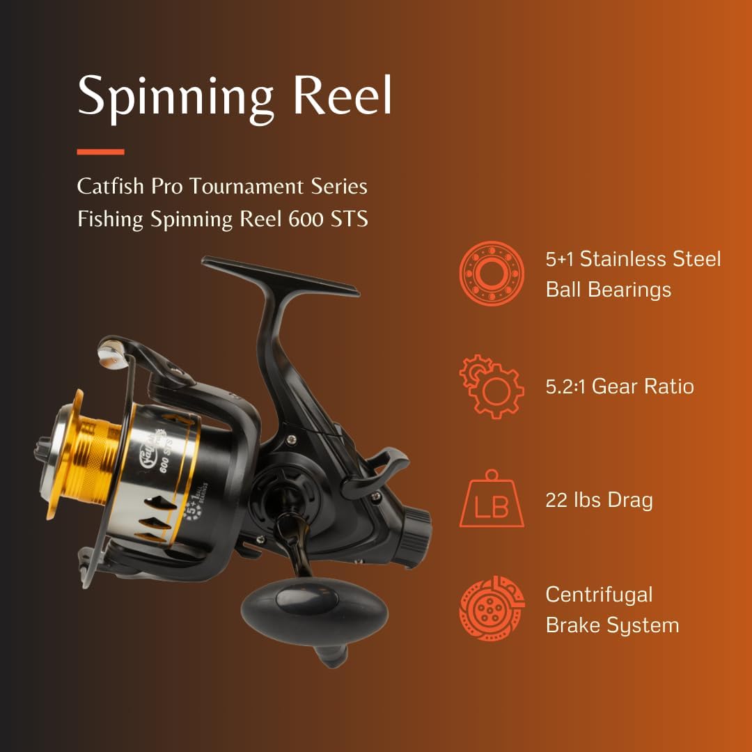 Spinning Reel 600 STS, 5.2:1 Gear Ratio, 22lb Drag J56027