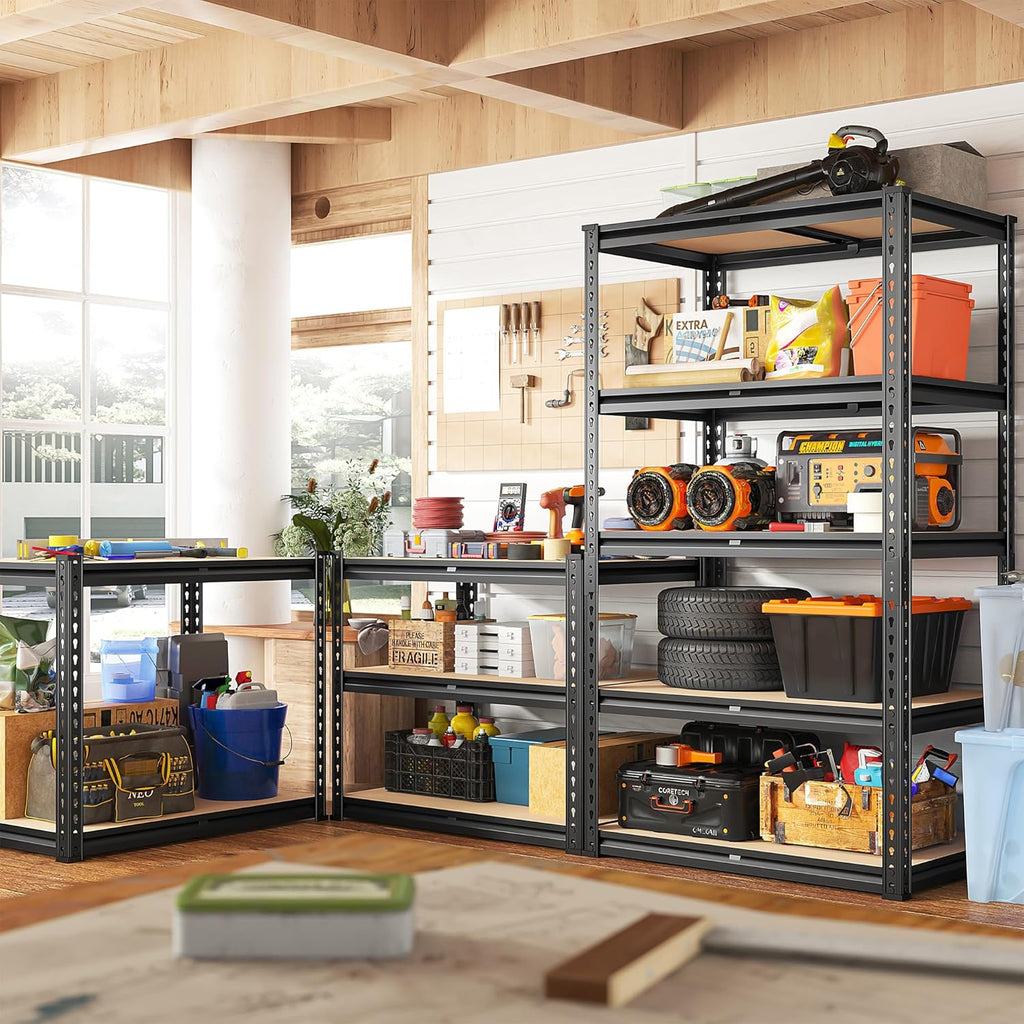Heavy Duty 5-Tier Garage Shelving Unit, 60" H x 28" W x 14" D F3895