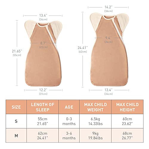 Swaddle Blanket Sleep Sack with Arms Up Design, 2 Pack D7625