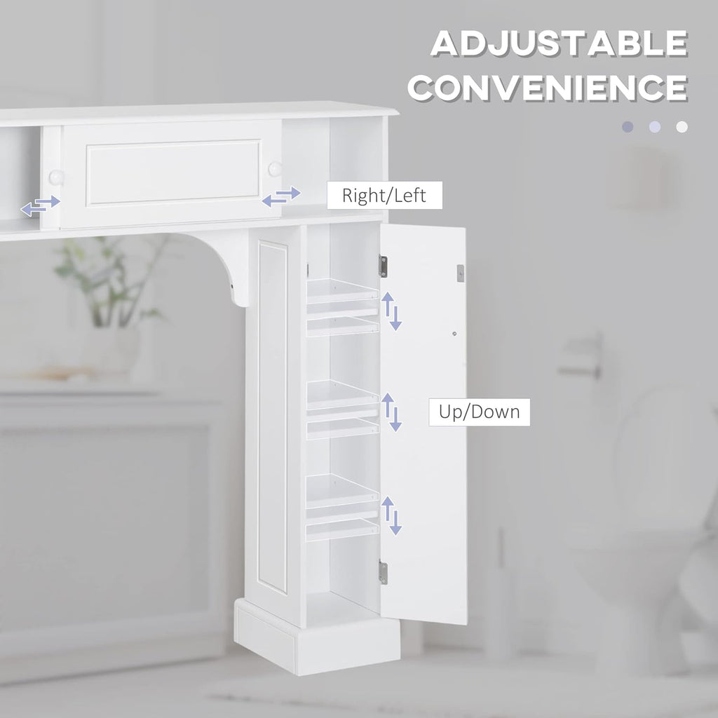 Over the Toilet Bathroom Cabinet with Adjustable Shelves, White M71106