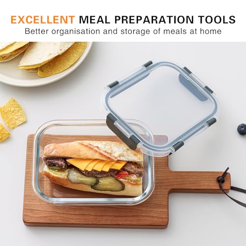 Glass Meal Prep Containers with Lids, 22 Oz, 10 Pack V40533