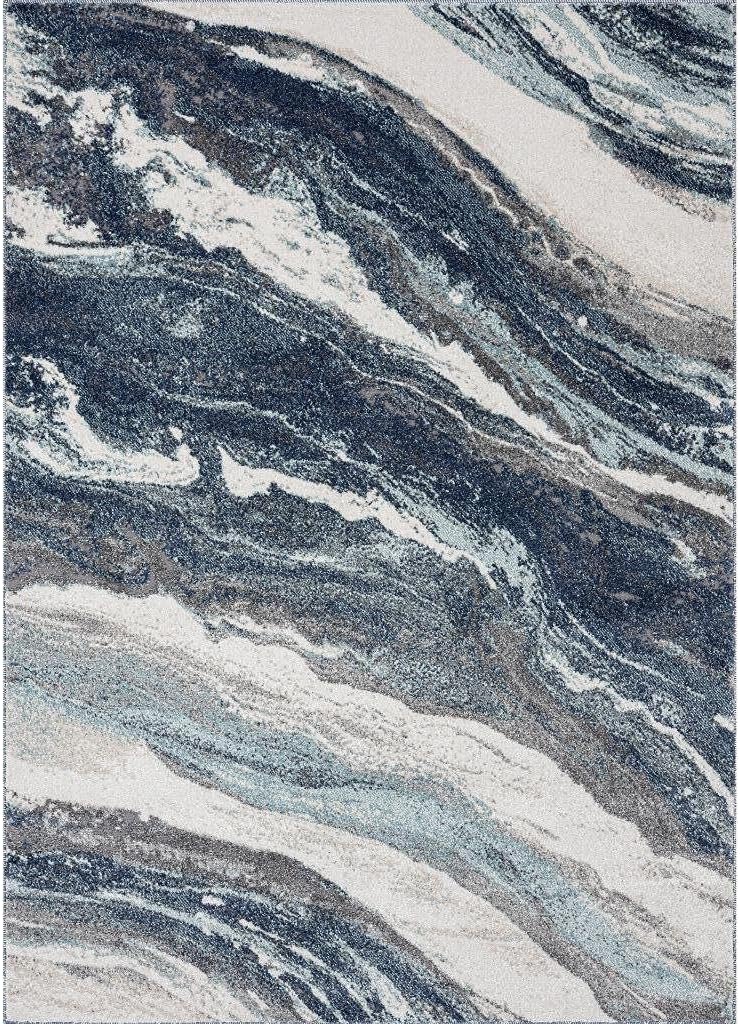 Art Deco Area Rug 8x10 Blue E207701