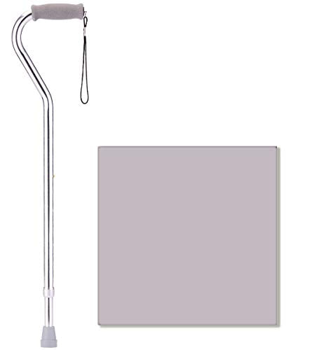 Adjustable Offset Handle Walking Cane with Carrying Strap F560185