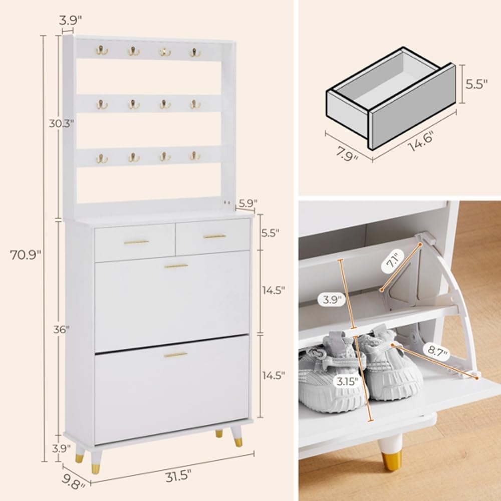 Entryway Armoire with Drawers, Shelves, and Shoe Storage V839376