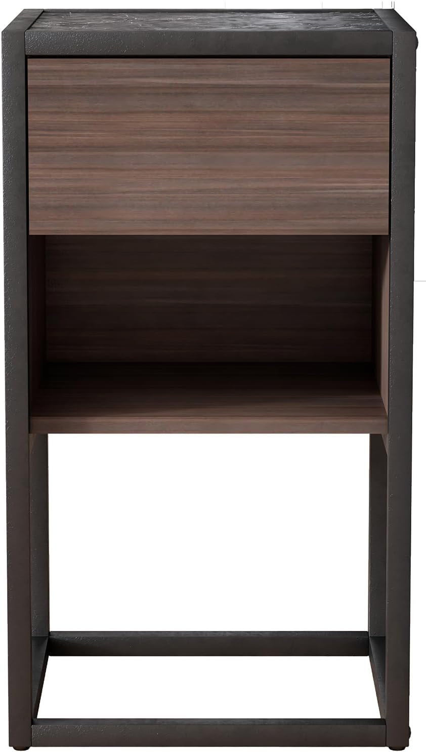 Side Table with Storage for Living Room, Wood Base, Drawer W308