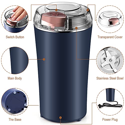 Electric Coffee & Spice Grinder with Stainless Steel Blades L7172