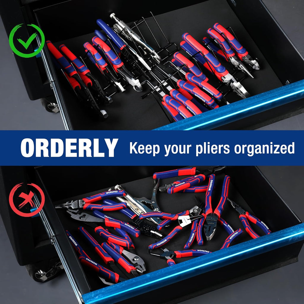 2-Pack Plier Organizer Rack, Tool Box Storage Holder, 20 Slots N5899